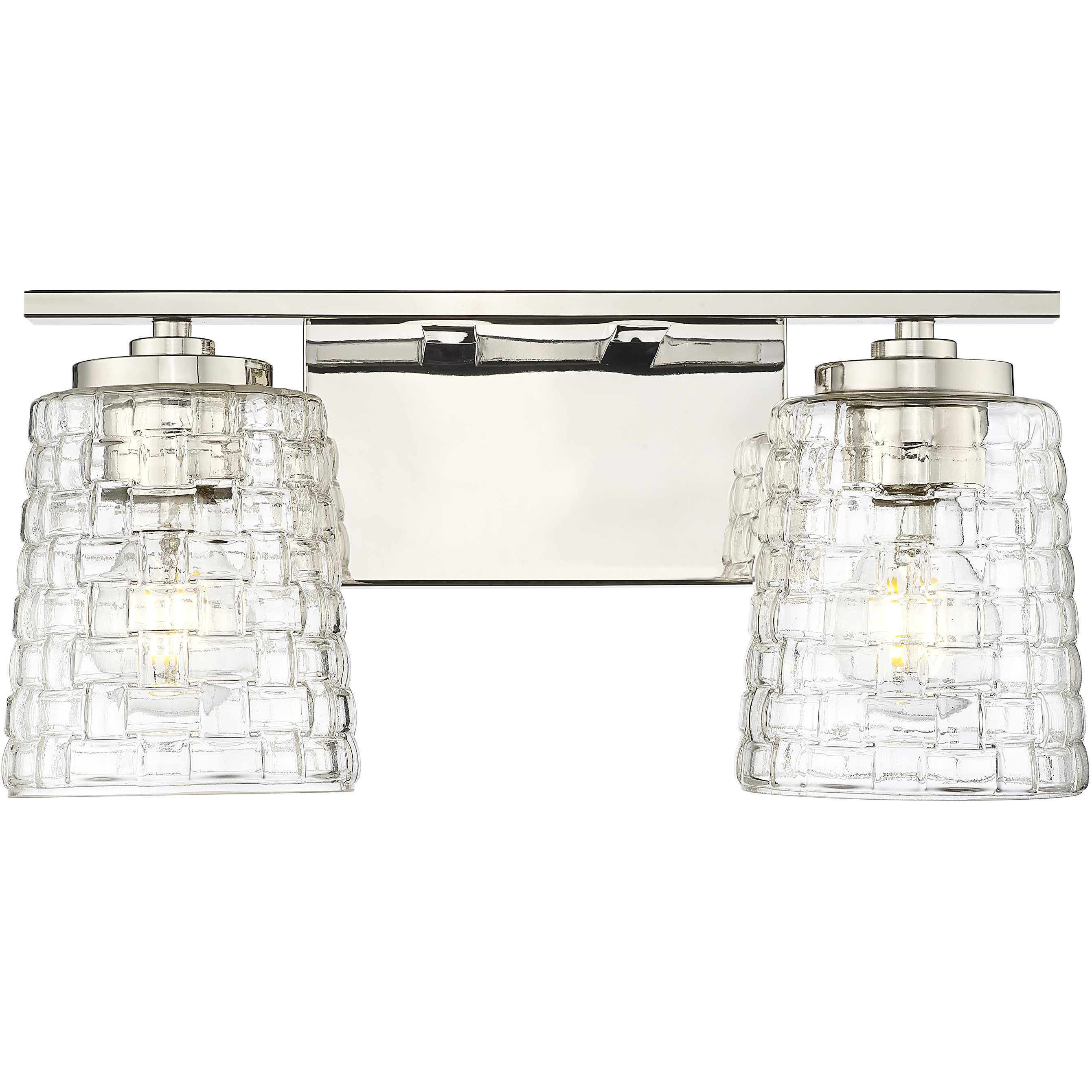 Saben 2 Light 15 inch Polished Nickel Bathroom Vanity Light Wall Light